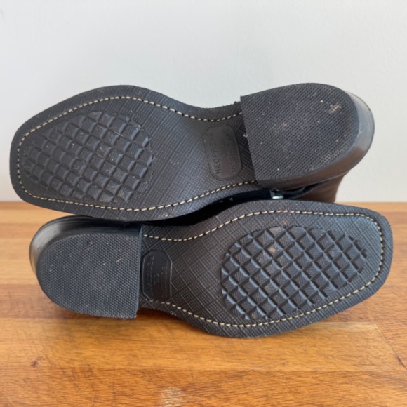 Frye Women's Black Harness 12R Leather Boots 7 - Picture 7 of 9